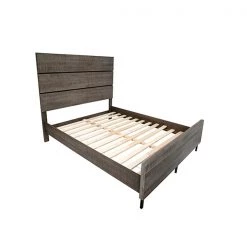 DOVETAIL WREN RUSTIC OAK QUEEN PANEL BED Bedroom