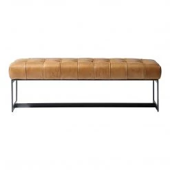 MOES WYATT TAN LEATHER BEDROOM BENCH Furniture