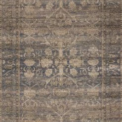 LOLOI CORNELIA PRINTED JUTE + CHENILLE RUG: INDIGO, GRANITE