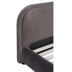 MOES Furniture YOKO CHARCOAL VELVET UPHOLSTERED BED 10 MOES Furniture YOKO CHARCOAL VELVET UPHOLSTERED BED