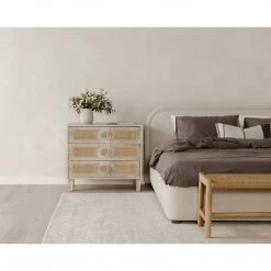 MOES YOKO KNOLL NATURAL BOUCLÉ UPHOLSTERED BED 16 MOES YOKO KNOLL NATURAL BOUCLÉ UPHOLSTERED BED