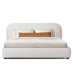 MOES YOKO KNOLL NATURAL BOUCLÉ UPHOLSTERED BED