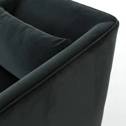 FOUR HANDS Furniture YORK SWIVEL CHAIR: MODERN VELVET SMOKE