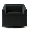 FOUR HANDS Furniture YORK SWIVEL CHAIR: MODERN VELVET SMOKE