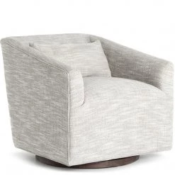 FOUR HANDS YORK SWIVEL CHAIR: MONTERRY PEBBLE