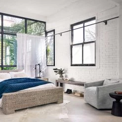 FOUR HANDS YORK SWIVEL CHAIR: MONTERRY PEBBLE