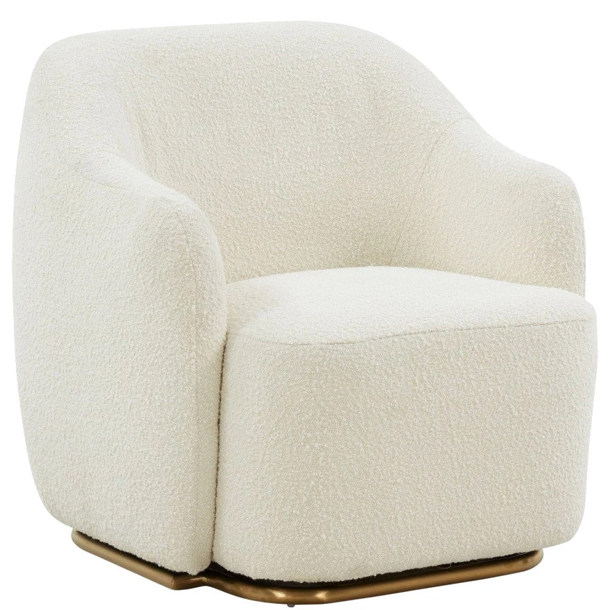 VIG ZAZA IVORY BOUCLÉ SWIVEL CHAIR 2 VIG ZAZA IVORY BOUCLÉ SWIVEL CHAIR