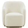 VIG ZAZA IVORY BOUCLÉ SWIVEL CHAIR