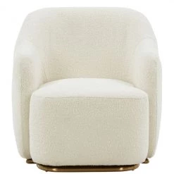VIG ZAZA IVORY BOUCLÉ SWIVEL CHAIR