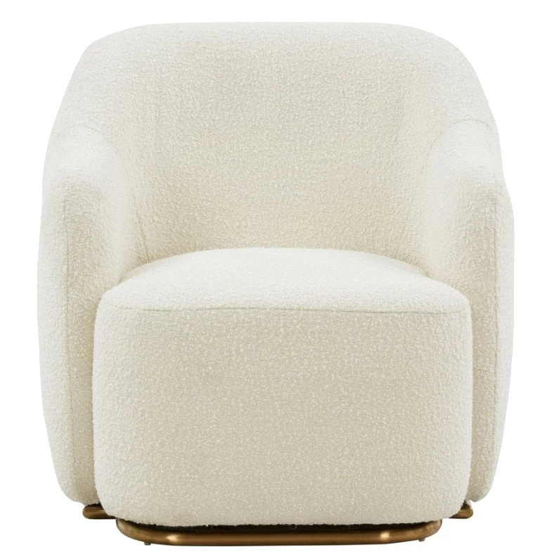 VIG ZAZA IVORY BOUCLÉ SWIVEL CHAIR 1 VIG ZAZA IVORY BOUCLÉ SWIVEL CHAIR