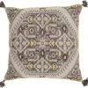SURYA HILO PILLOW: GRAY, LIME