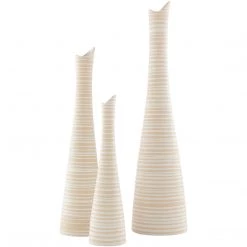 SURYA ZULU STRIPED CERAMIC VASES | SET OF 3 Accessories