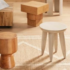 FOUR HANDS ZURI IVORY TEAK ACCENT TABLE Furniture